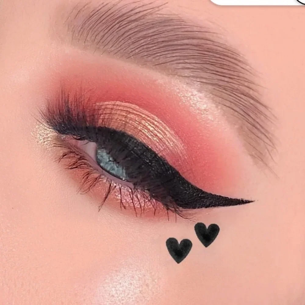 Lottie London Stamp Liner Love Edition Heart Stamp Dual Ended Black Eyeliner NEW
